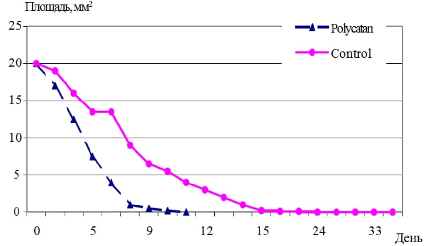 Вплив Бішофіту на термічні виразки слизової оболонки носа і порожнини рота