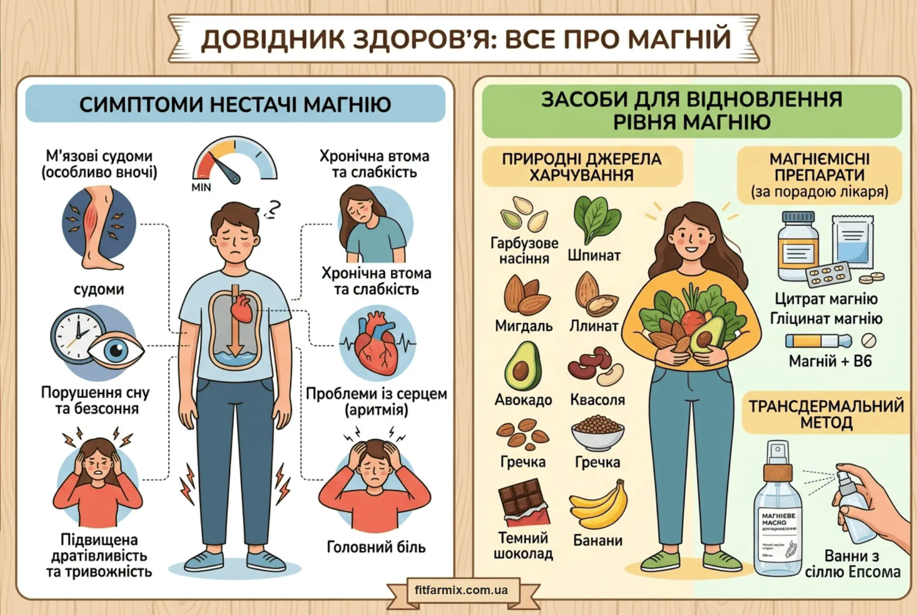 Симптомы нехватки магния и средства для его восполнения