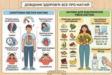 Симптомы нехватки магния и средства для его восполнения